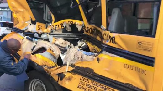 Panic on school bus caught up in New York terror attack