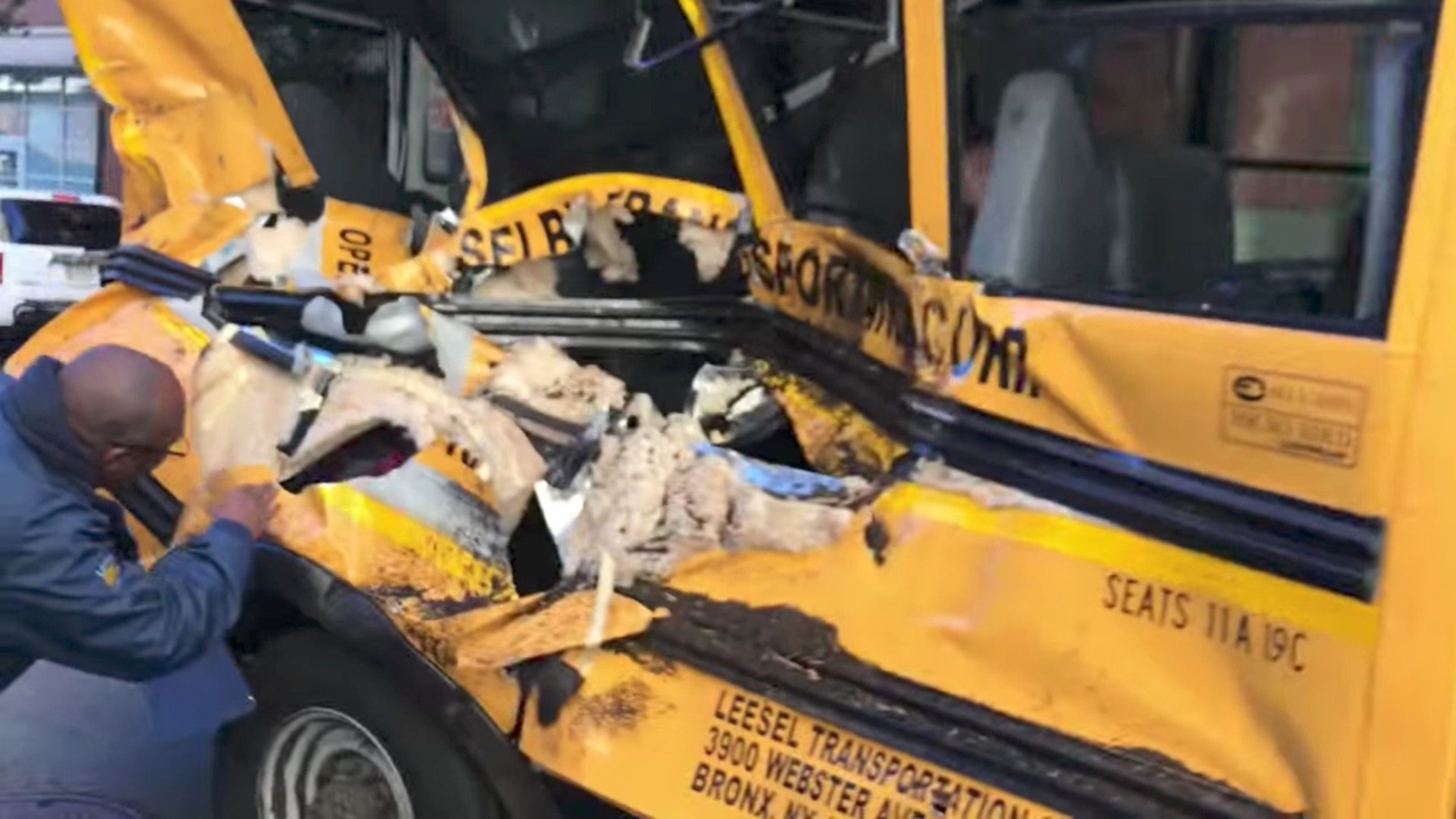 Click to enlarge schoool bus Manhattan terror attack