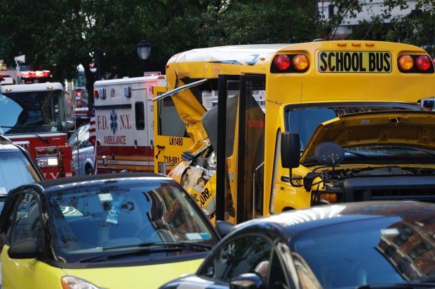 school bus Manhattan terror attack