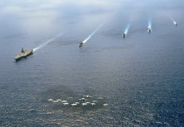 Click to enlarge U.S. Navy Carrier Strike Force-11