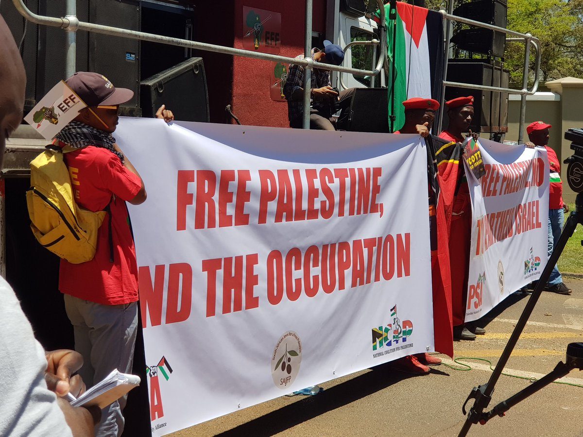 Free palestine rally EFF south africa apartheid