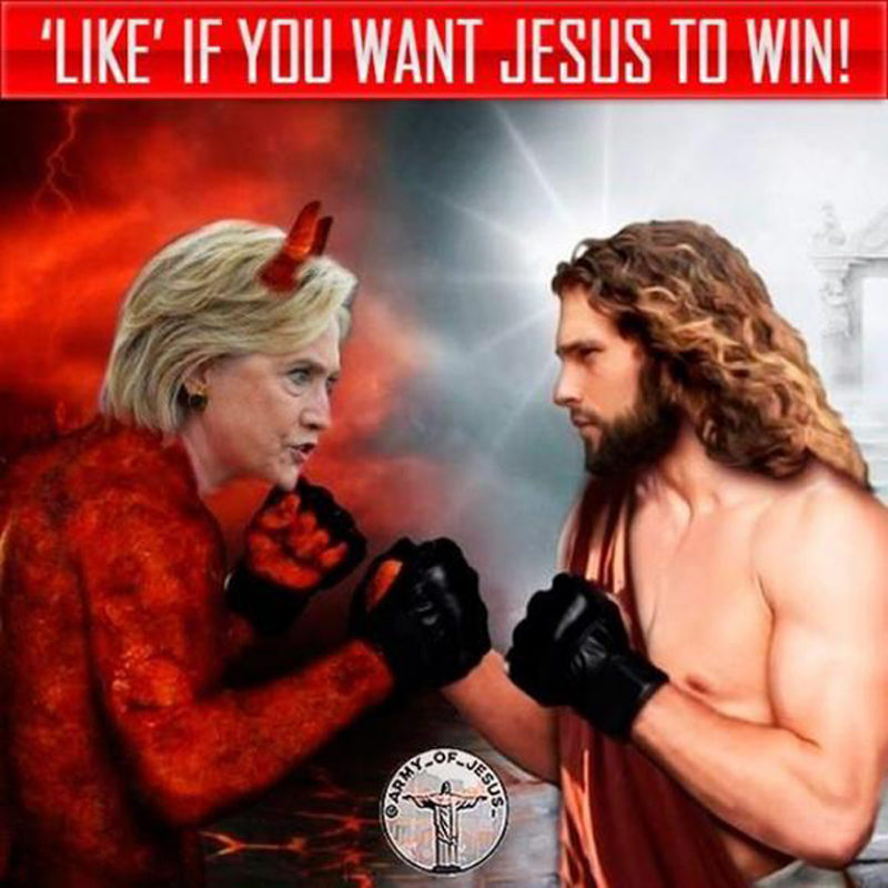 Russia Facebook Ad hillary Jesus