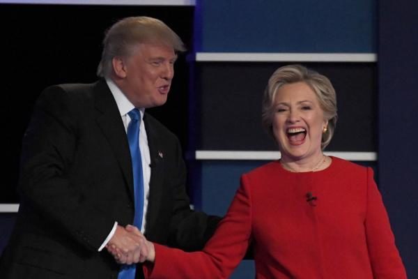 Click to enlarge trump clinton handshake