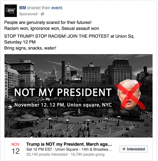 Russia black lives matter protest FB