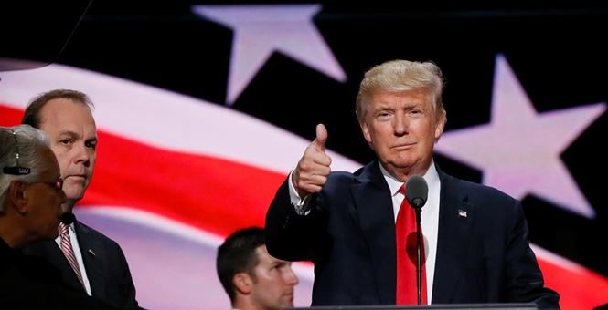 Trump thumbs up