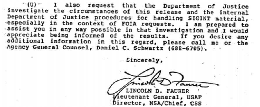 NSA memo