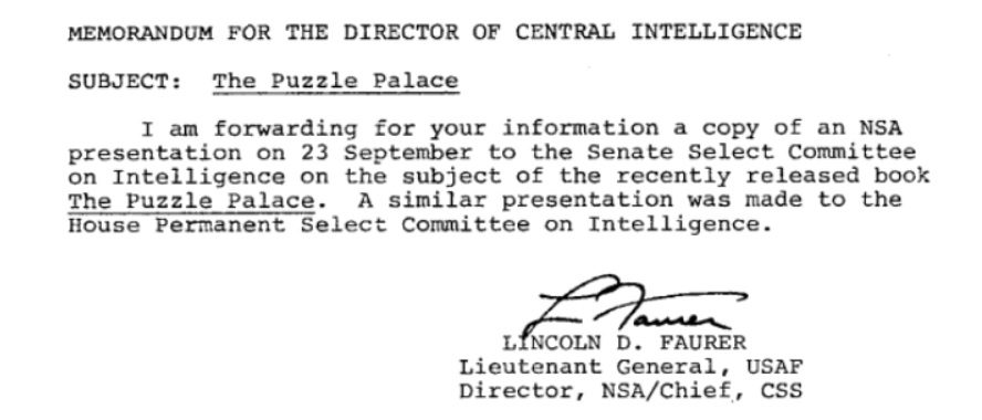NSA memo