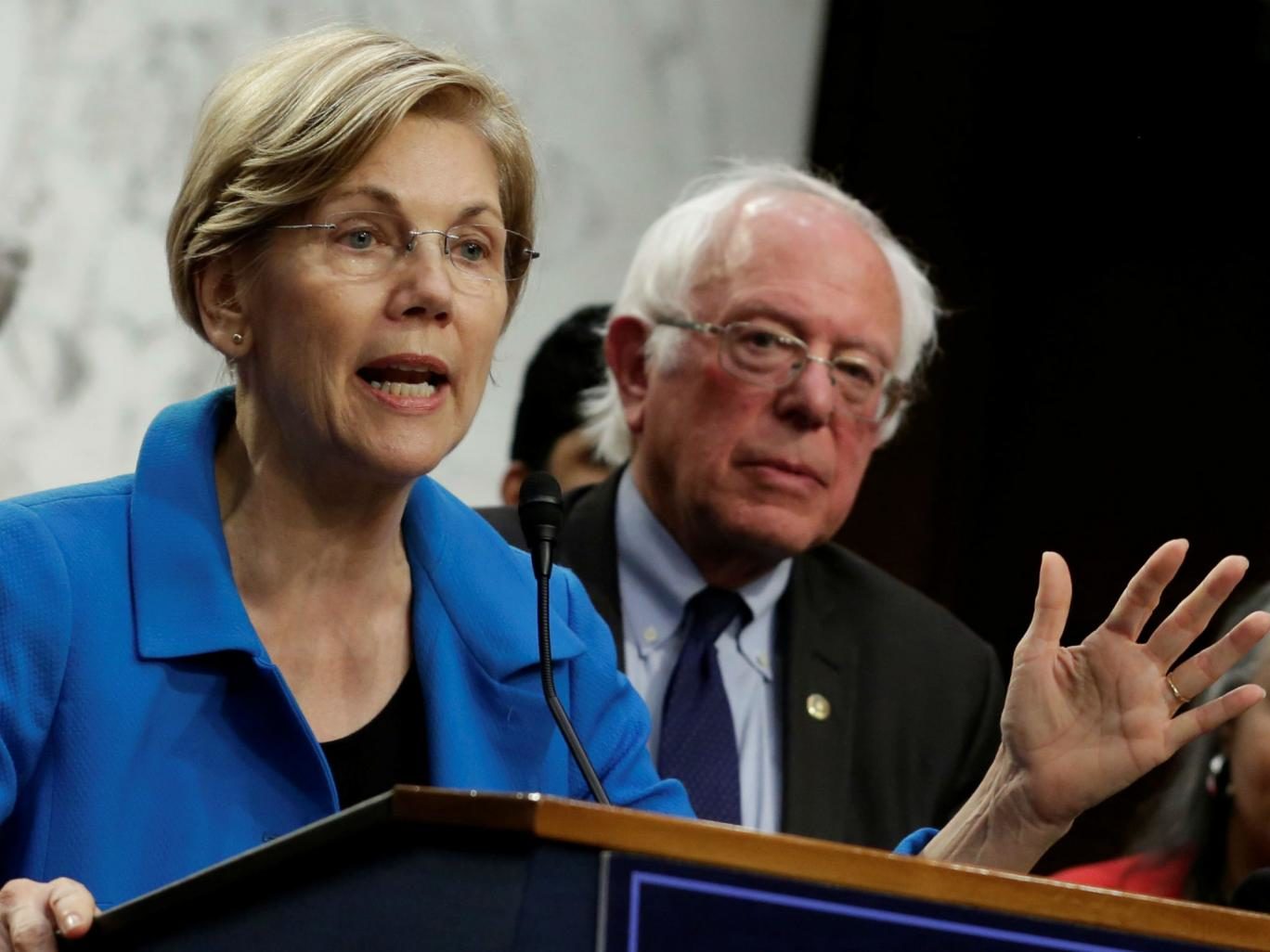 Click to enlarge Elizabeth Warren & Bernie