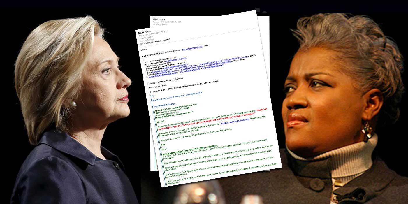 hillary and donna brazile