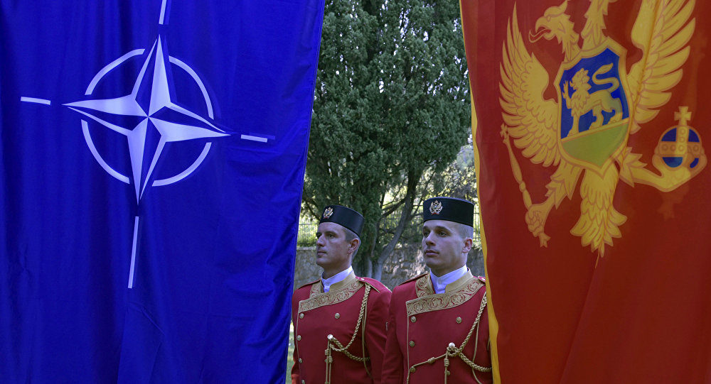 Click to enlarge Montenegro NATO flags