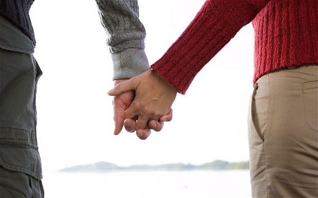 holding hands