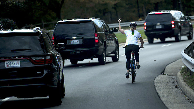 Click to enlarge Woman on bike