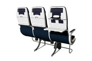 narrow airline seat