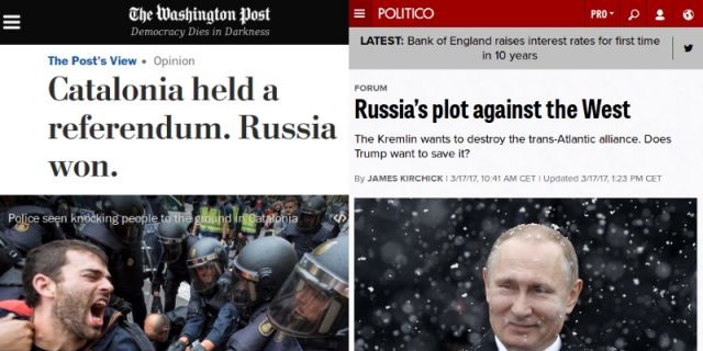 screenshots Russia Washington Post Politico