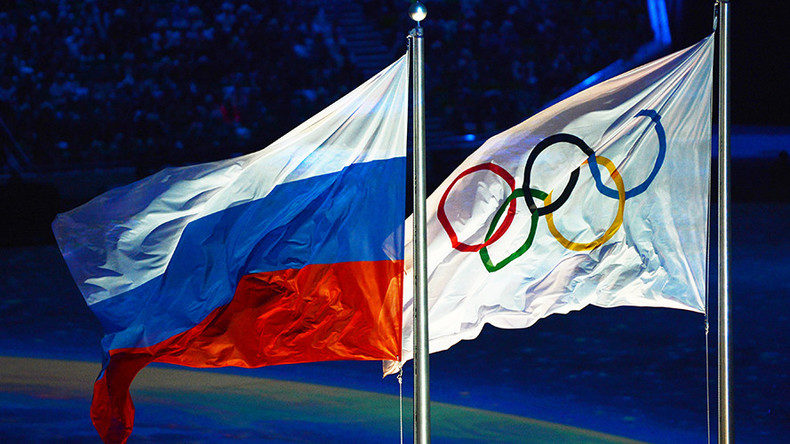 Russia Olympic flags