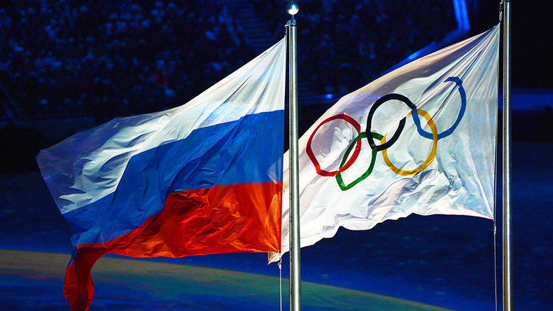 Click to enlarge Russia Olympic flags
