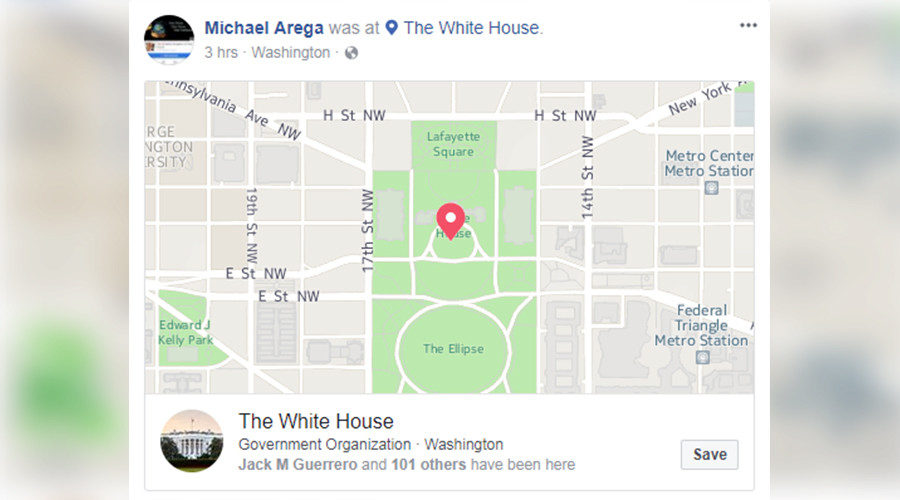 Click to enlarge white house location