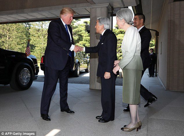 President Trump Emperor Akihito
