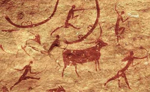Neolithic rock art in Tassili n’Ajjer National Park, Sahara, Algeria