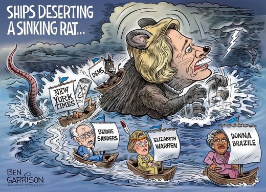 hillary rats cartoon