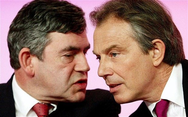 Gordon Brown with Tony Blair at a 2005 press conference Photo: