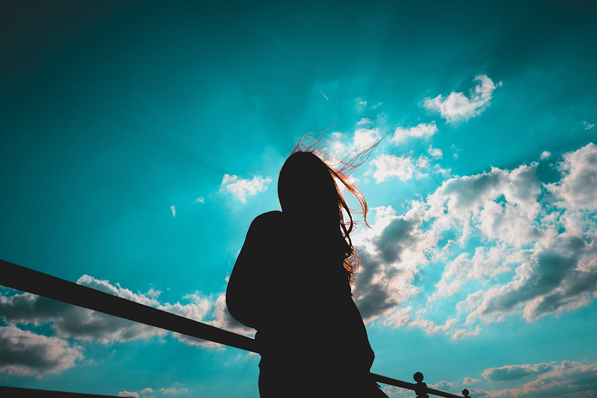 Click to enlarge silhouette of woman