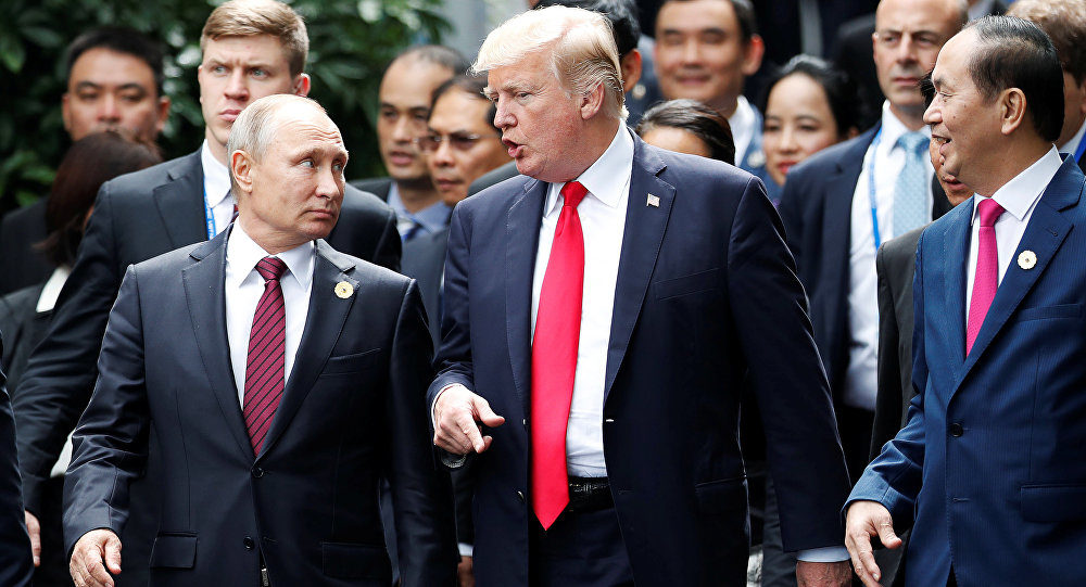 Click to enlarge Vladimir Putin and Donald Trump
