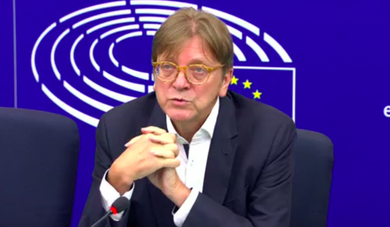 Guy Verhofstadt speaking at the European Parliament (European Parliament)