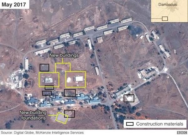 The satellite images of the alleged base