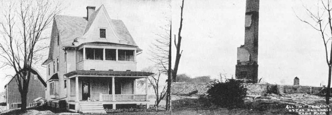 Click to enlarge House of Kehoe before and after the dynamite blast.