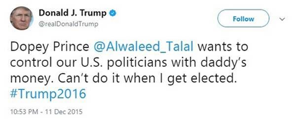 Click to enlarge Trump tweet saudis