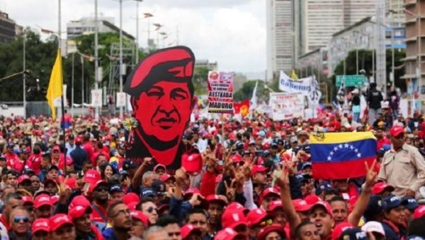 Chavista government supporters Caracas