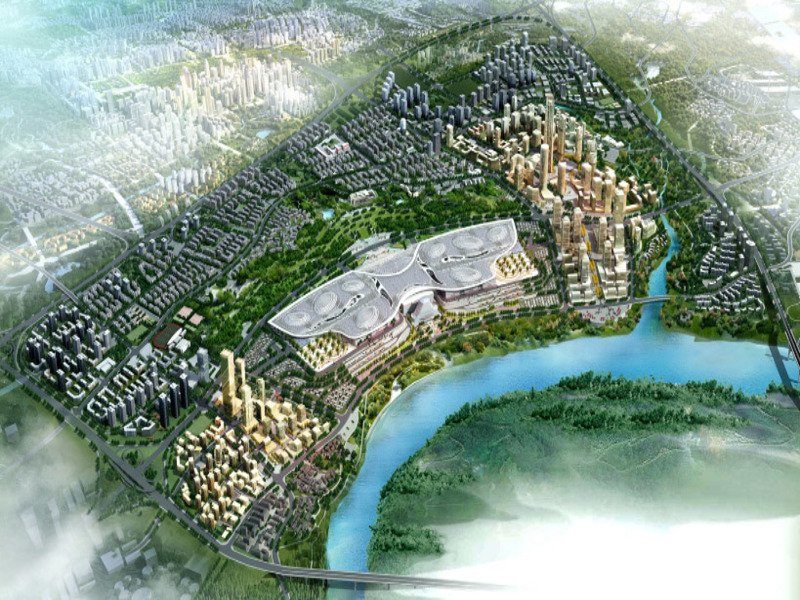 Click to enlarge A semi-fantastical rendering of what Chongqing, China will look like with Suez's new drainage system