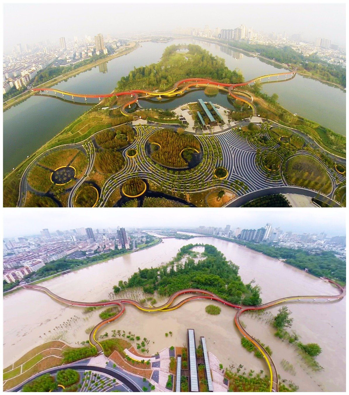 Click to enlarge Yanweizhou Park in Jinhua, eastern China