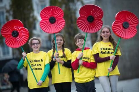 Click to enlarge children with poppies