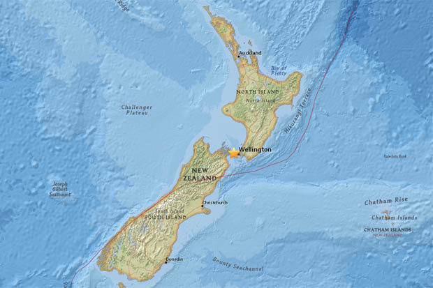 Click to enlarge ROCKED: The earthquake struck shortly before midnight in the capital