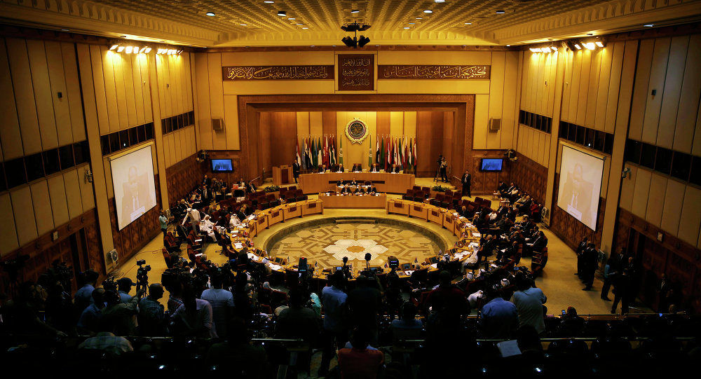 Click to enlarge Arab League meeting