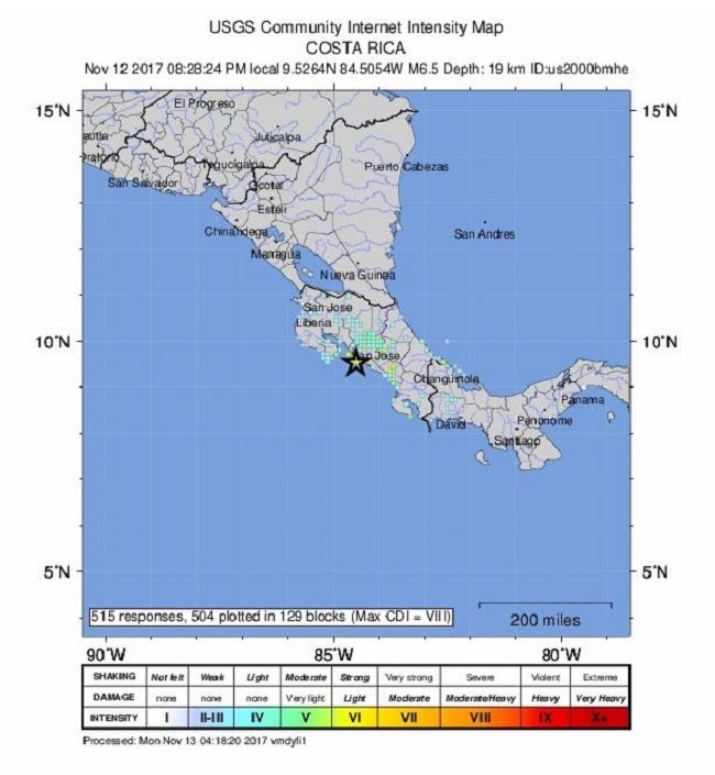 Costa Rica Quake