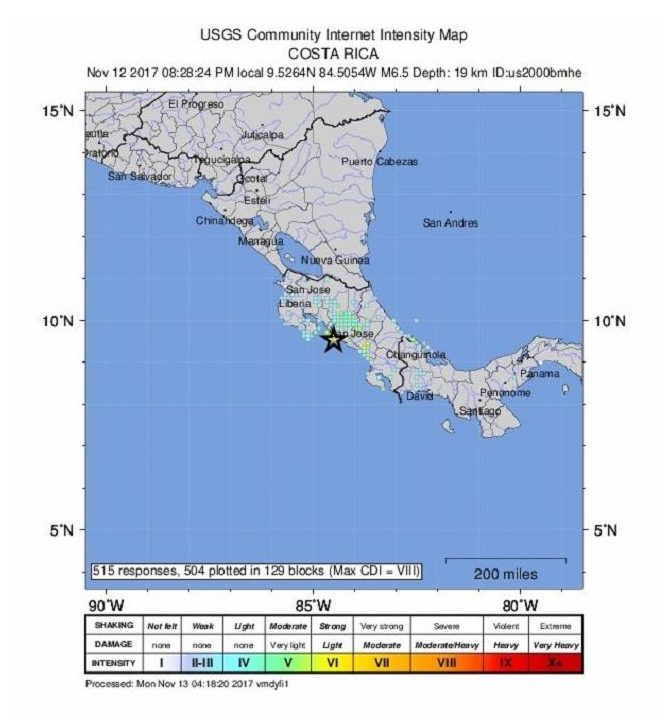 Costa Rica 'rocked' by 6.5 magnitude earthquake Earth Changes