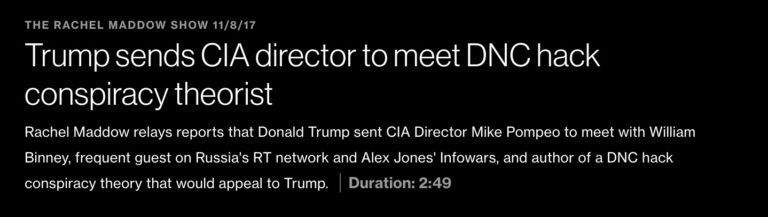 Trump sends Binney