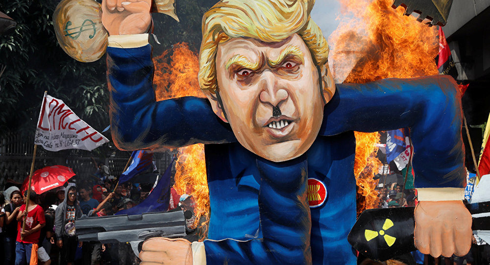 donald trump effigy philippines