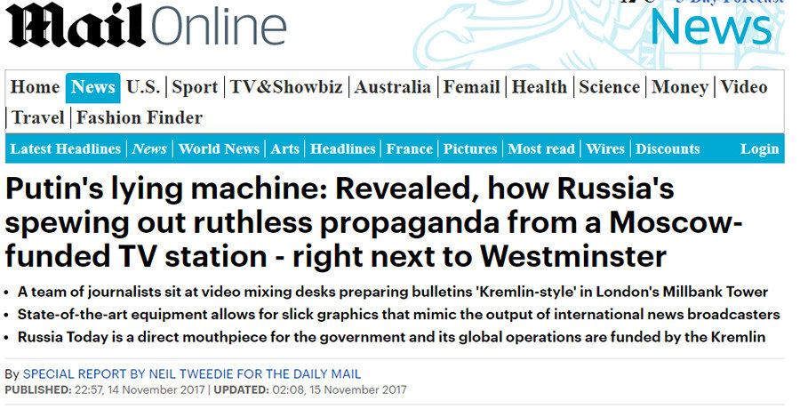 Daily Mail Russian Lie Factory Westminster