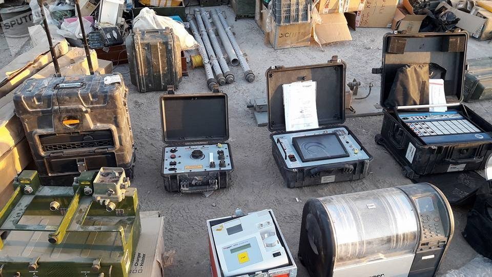 Click to enlarge Warehouse of Daesh weapons