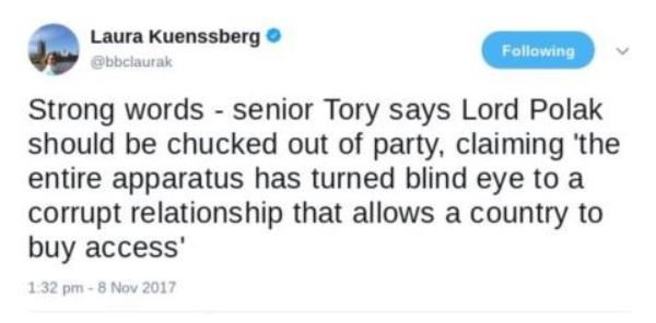 tweet israeli lobby UK
