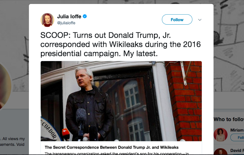 Tweet Assange Trump Jr.