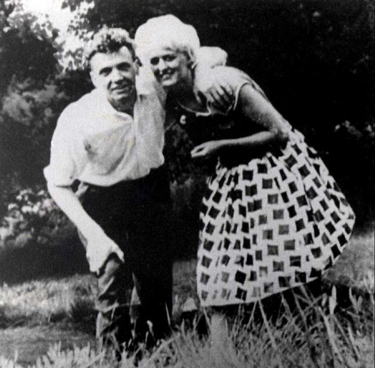 Myra Hindley and Ian Brady pose for a picture on the moor where they buried their child victims Moors Murderers