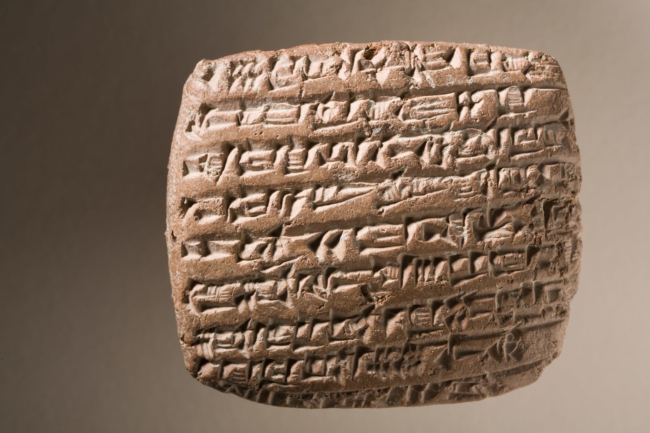 clay tablet with cuneiform