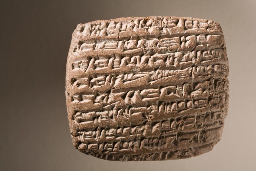 Click to enlarge clay tablet with cuneiform