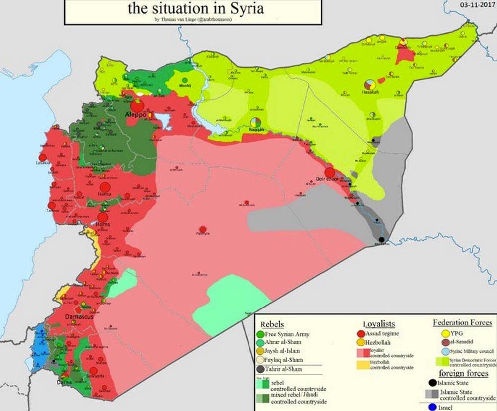 Syria war November 3, 2017
