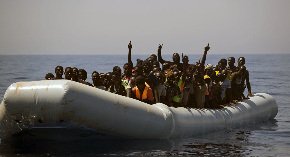 raft refugees Africa sea
